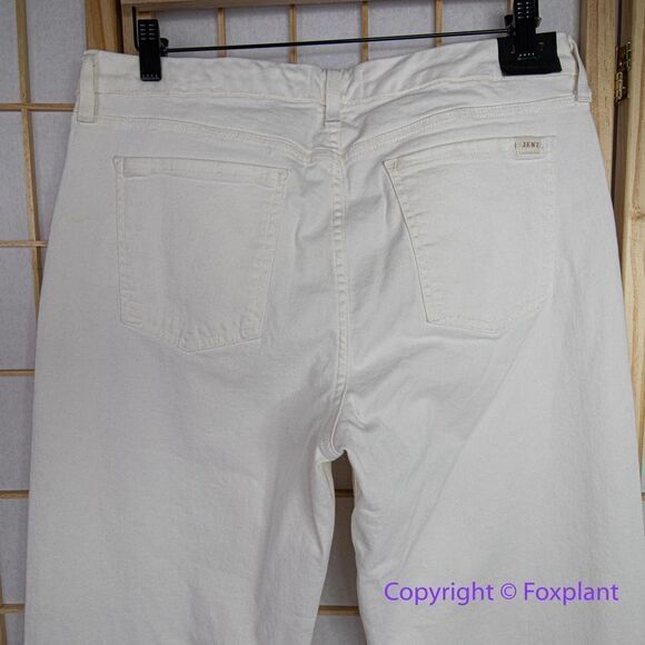 Jen7 by 7 For All Mankind Cropped Wide Leg Jeans in off white, women size 14 - Picture 11 of 16